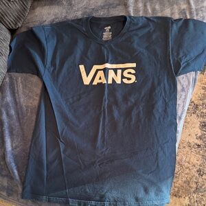 Vans Navy Blue Tee with White Logo